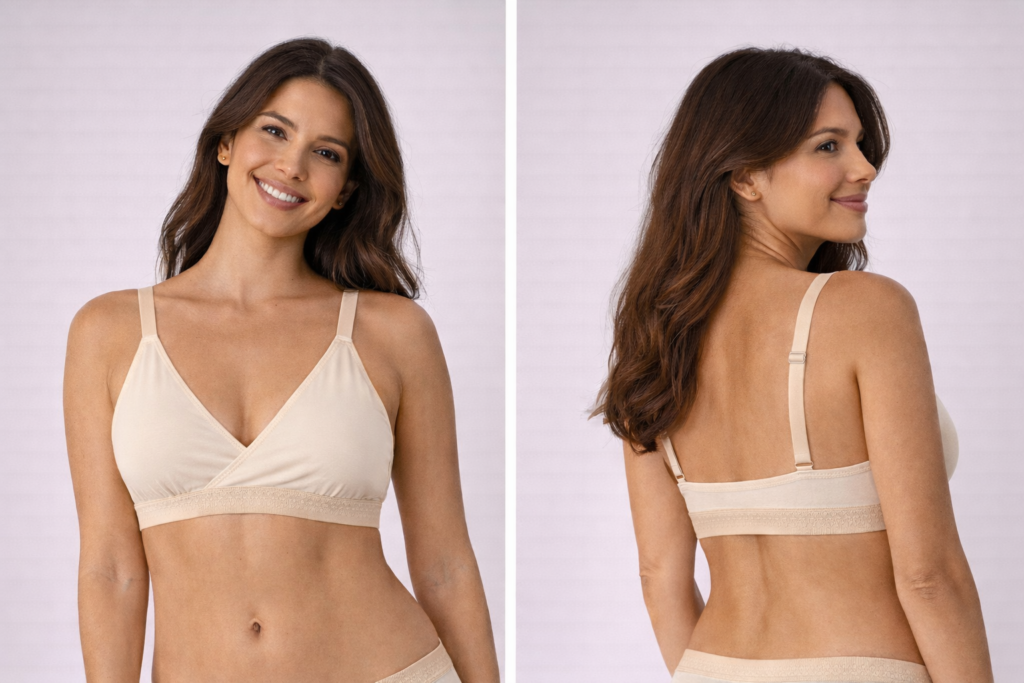 Bralette de algodón pima peruano con forro interior de algodón orgánico Libra Organic